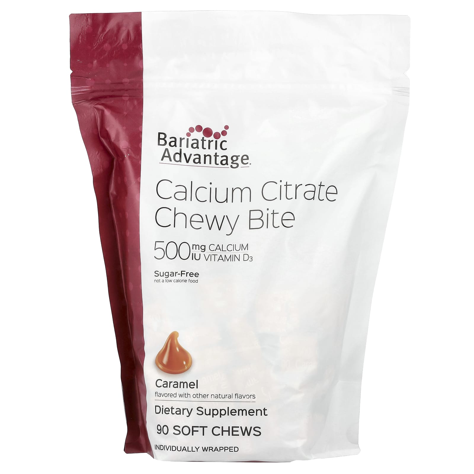 Bariatric Calcium Citrate Chewy Bites, Sugar-Free, 90 Soft Chews - Image 1
