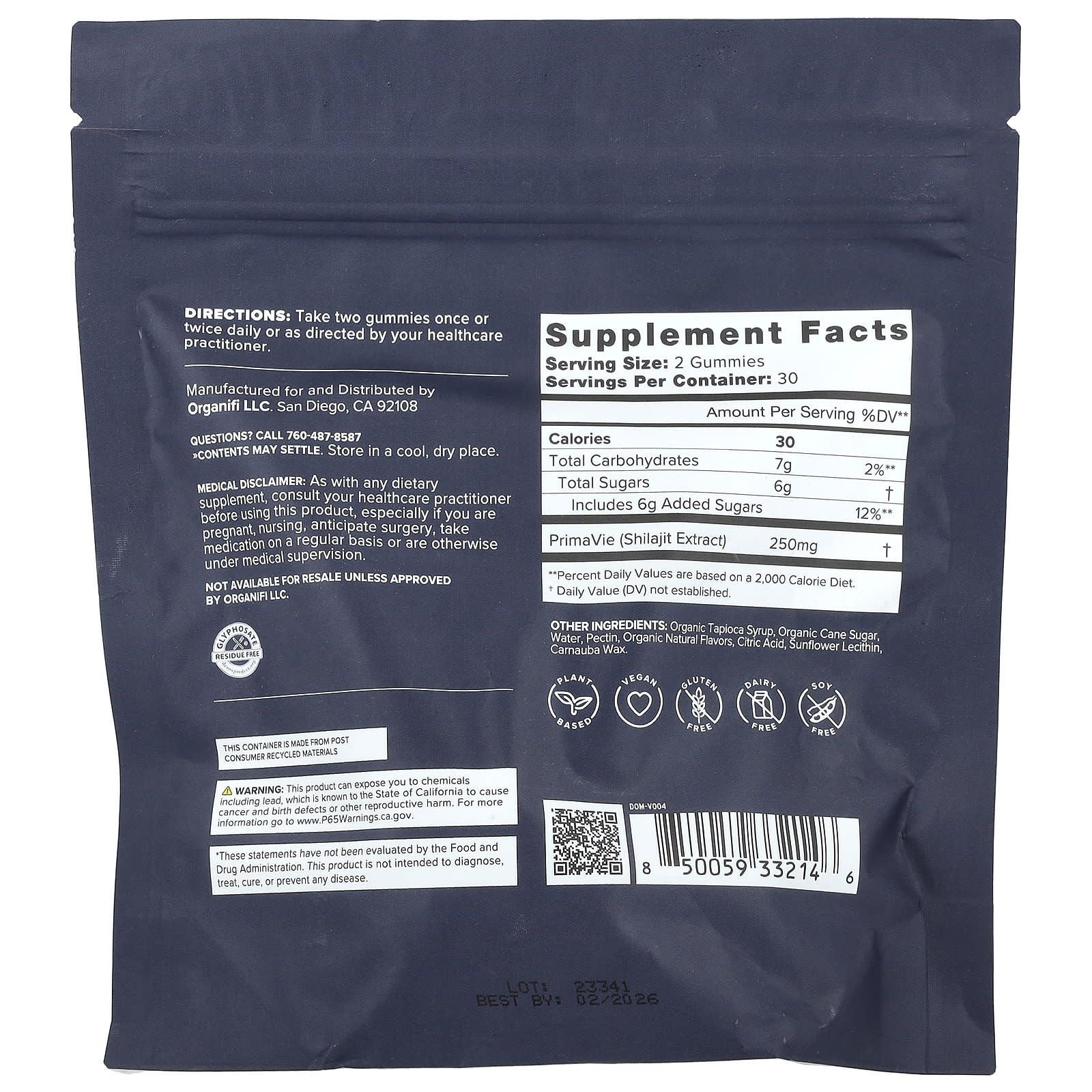Organifi, Shilajit Gummies, Vanilla Cinnamon, 60 Gummies - Image 2