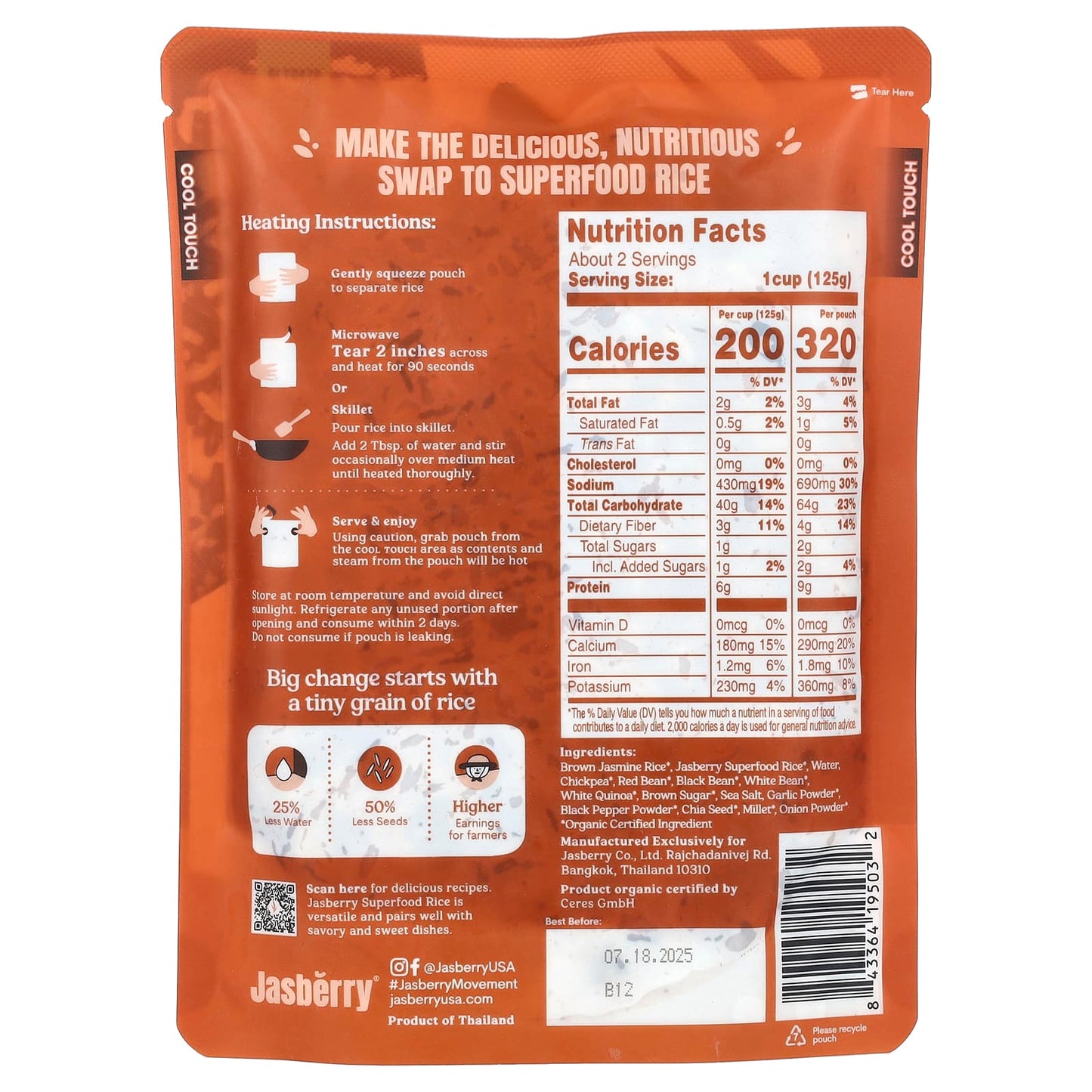 Jasberry Organic Superfood Rice - 9 Grains, 100% Whole Grain - Image 2