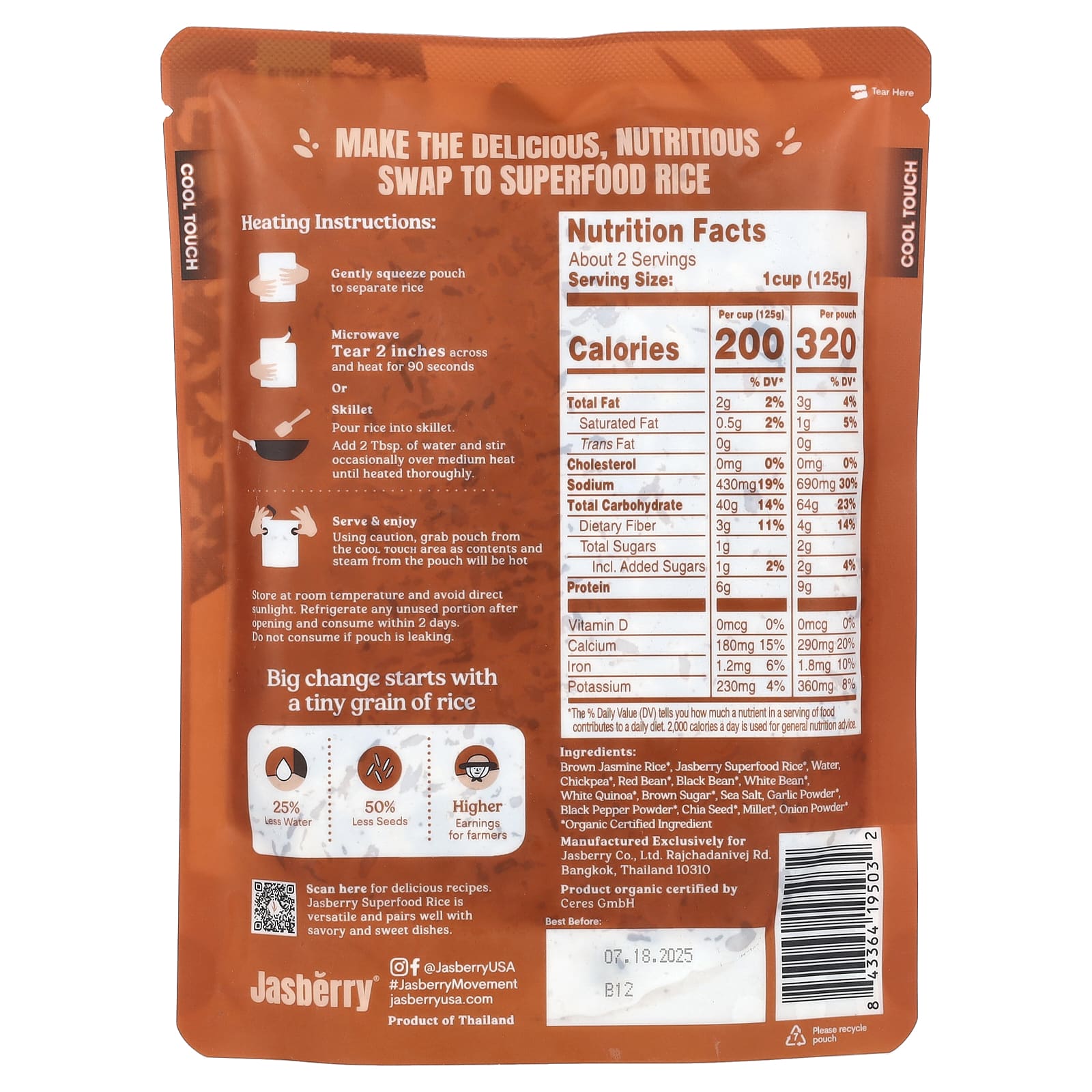 Jasberry Organic Superfood Rice - 9 Grains, 100% Whole Grain - Image 2