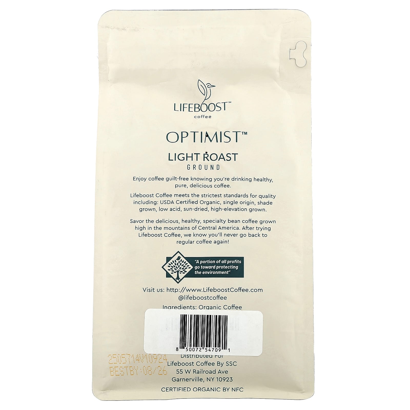 Lifeboost, Coffee, Optimist™, Ground, Light Roast, 12 oz (340 g) - Image 2