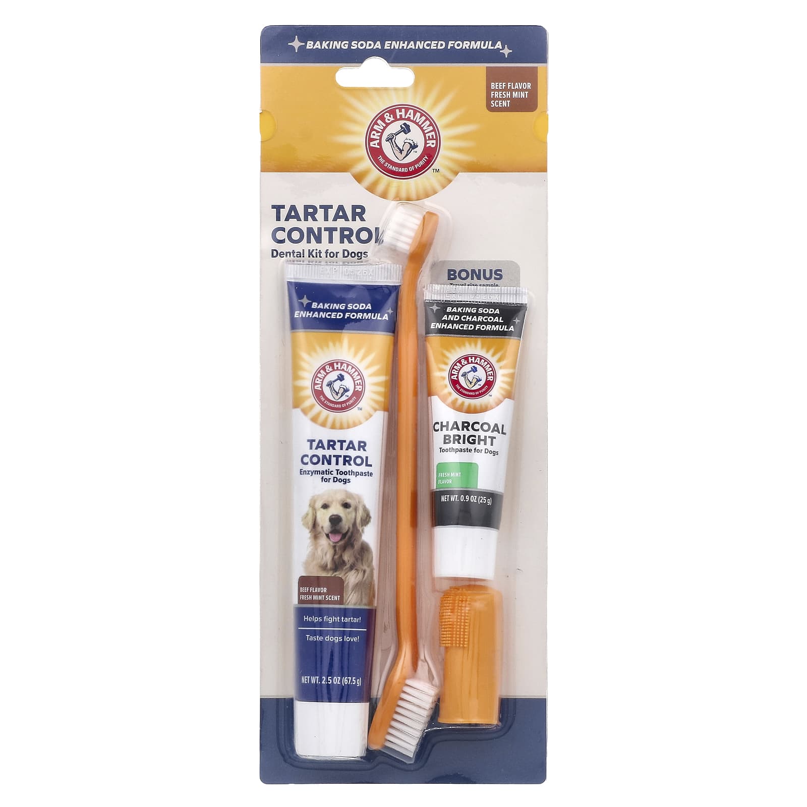Arm & Hammer Tartar Control Dental Kit for Dogs - 4 Piece Kit - Image 1