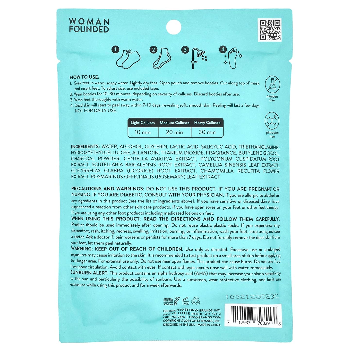 Onyx Professional, Bye-EE Calluses, Peeling Callus Removing Foot Mask, 1 Pair - Image 2