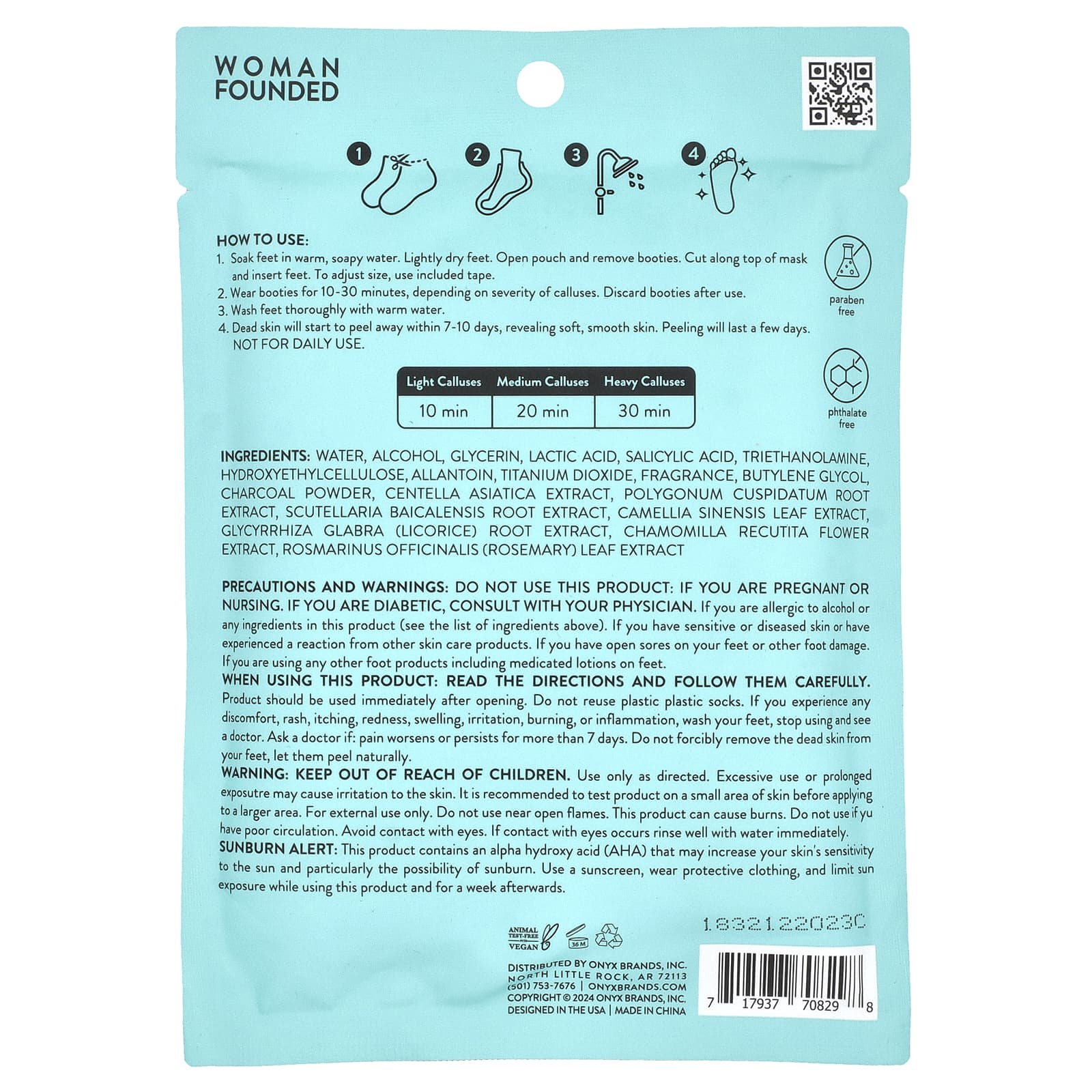 Onyx Professional, Bye-EE Calluses, Peeling Callus Removing Foot Mask, 1 Pair - Image 2