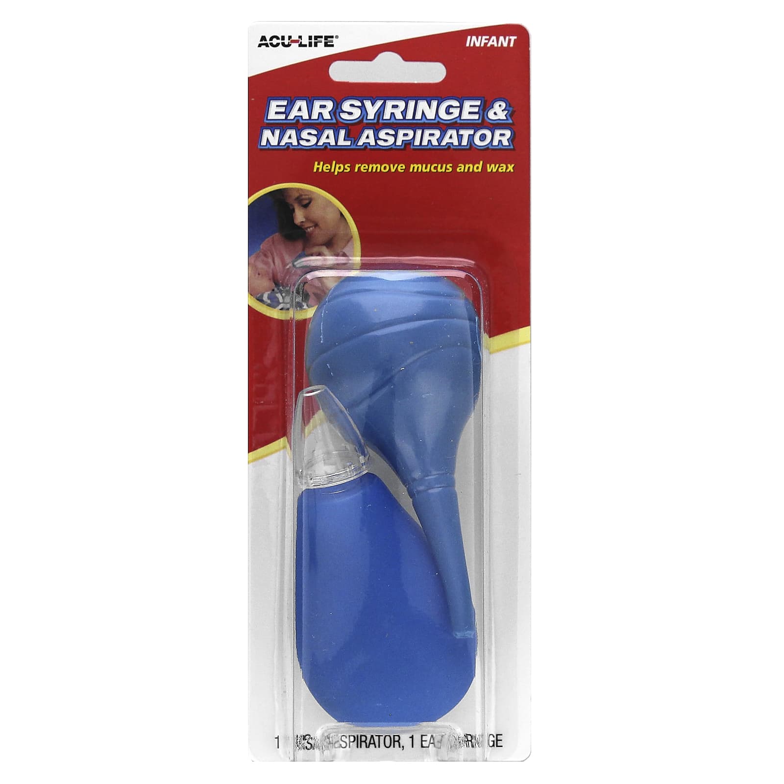 Flents Ear Syringe & Nasal Aspirator for Infants, 2-Piece Set - Image 1