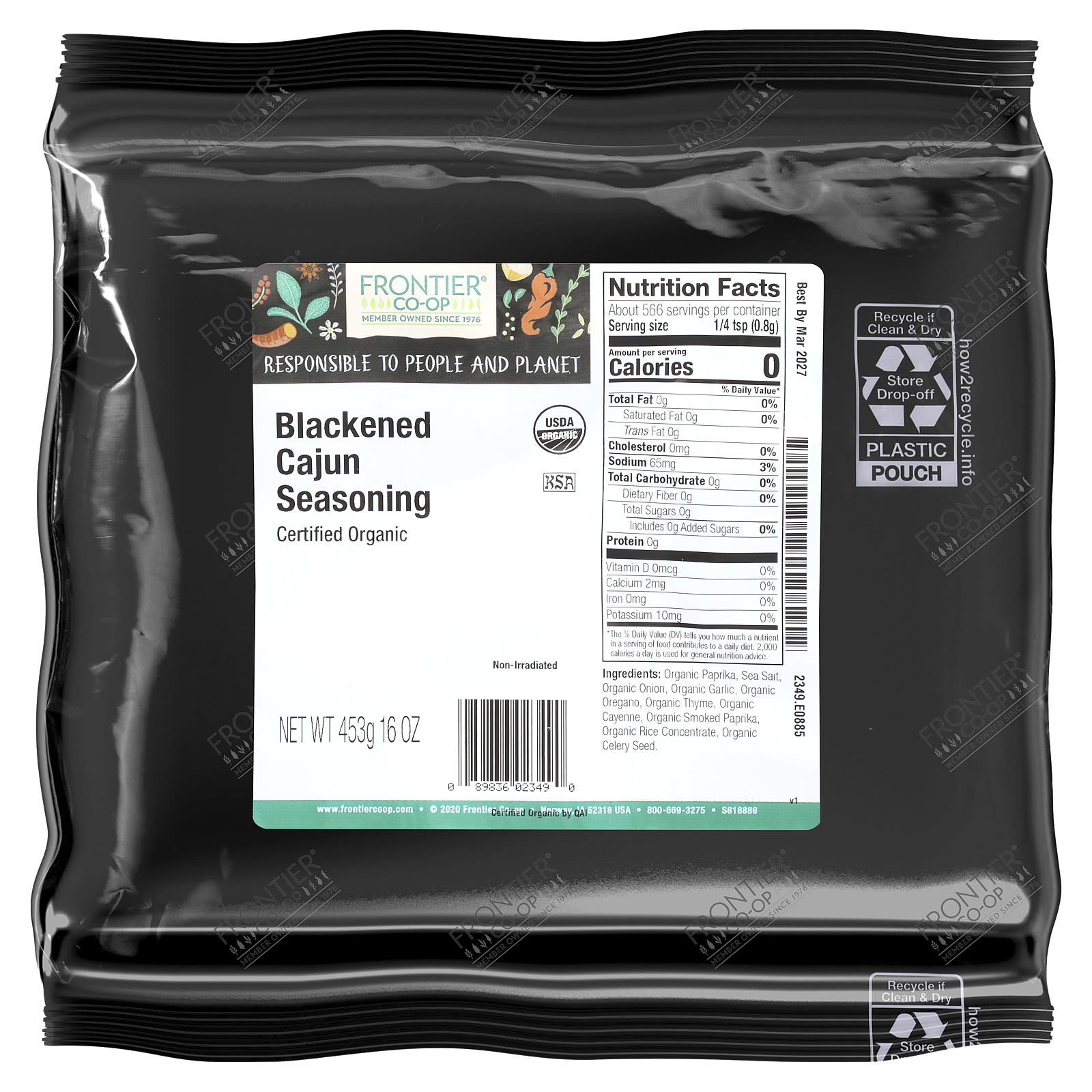 Organic Blackened Cajun Seasoning by Frontier Co-op, 16 oz - Image 2