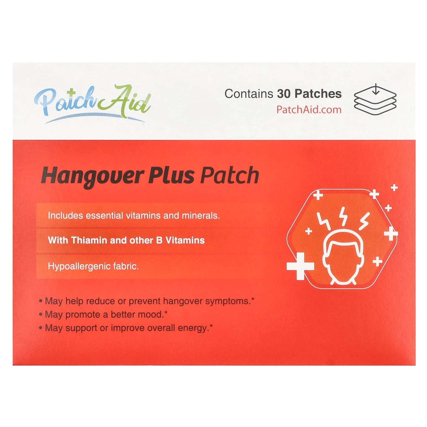 PatchAid, Hangover Plus Patch, 30 Patches - Image 1