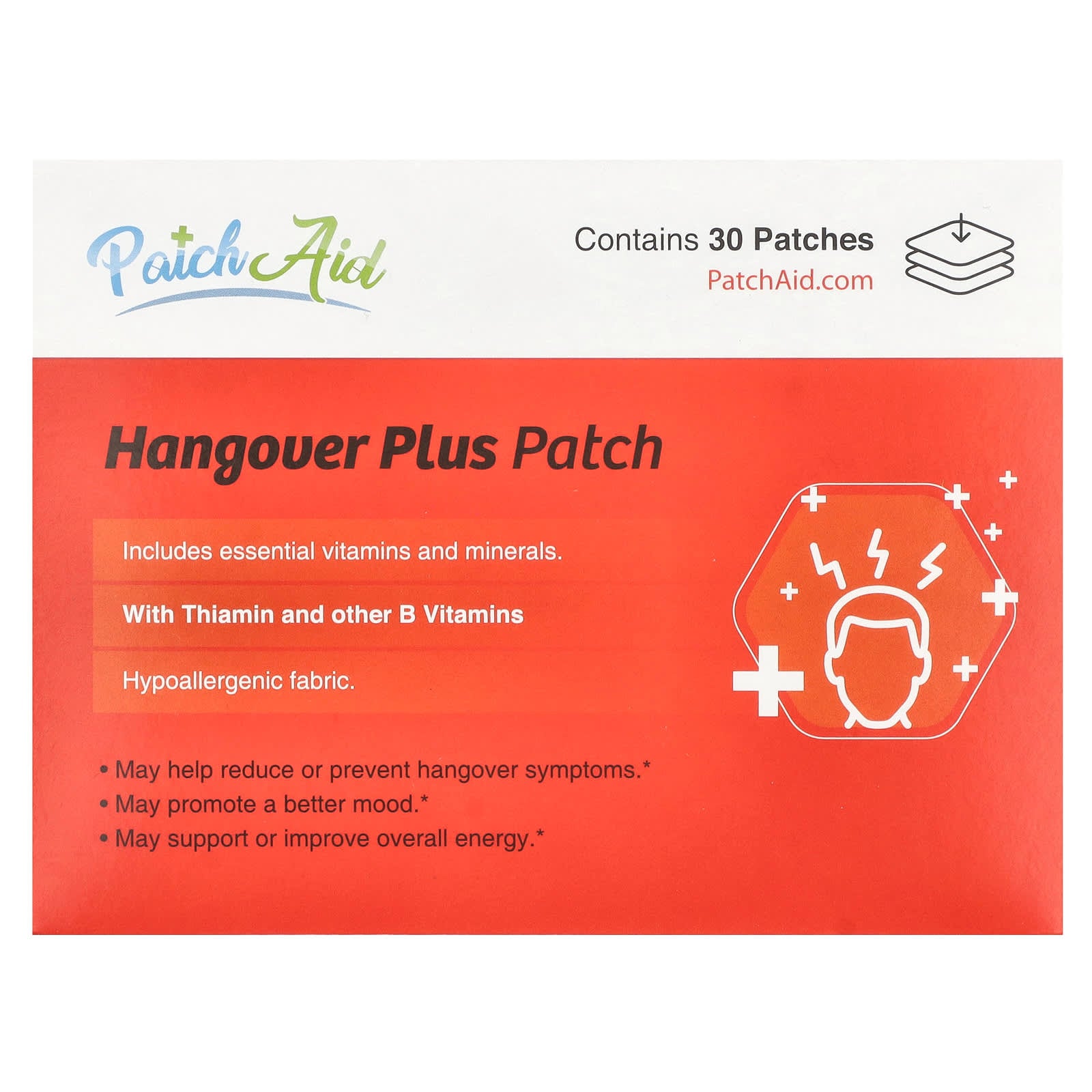 PatchAid, Hangover Plus Patch, 30 Patches - Image 1