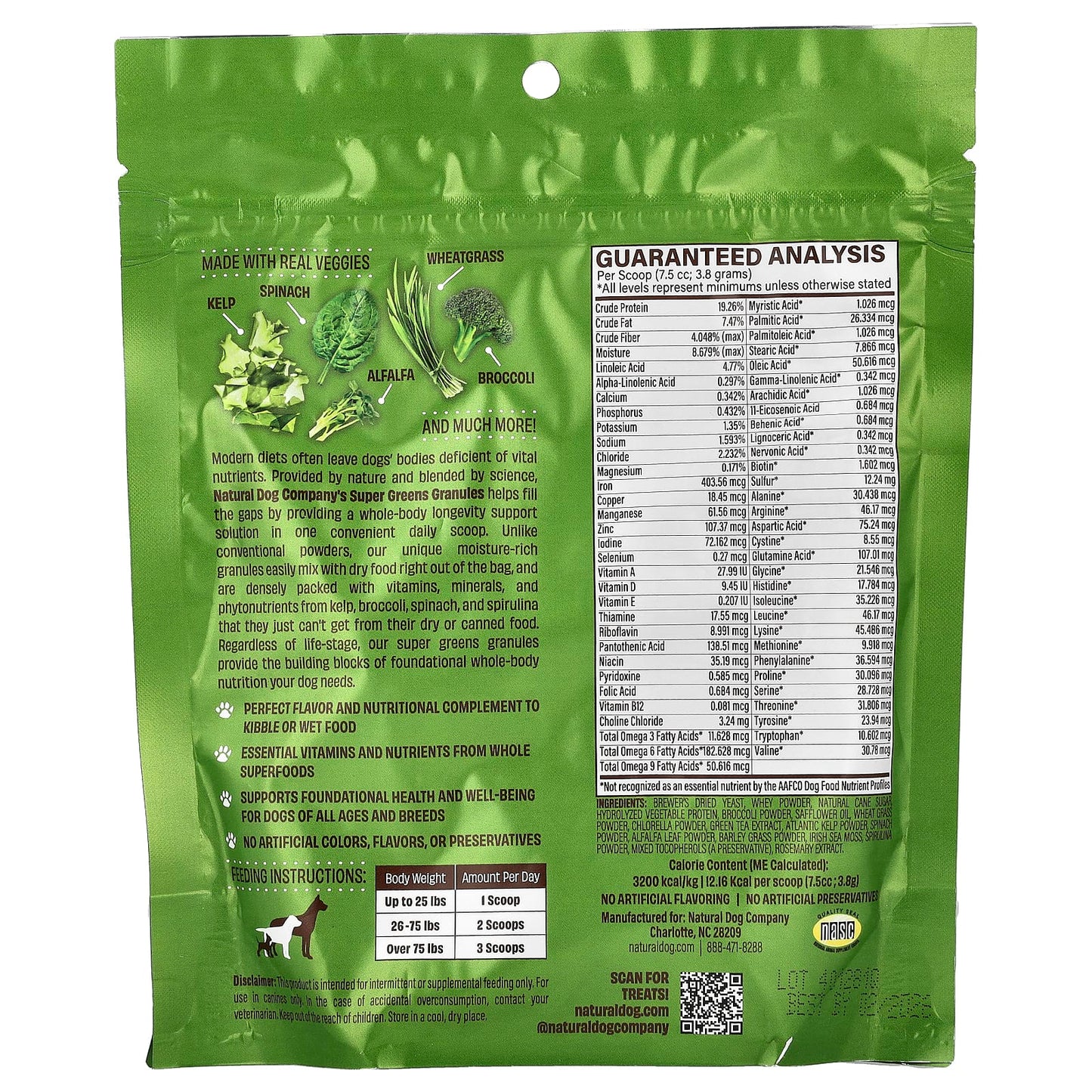 Natural Dog Company, Whole Food Super Greens, For Dogs, 8 oz (228 g) - Image 2