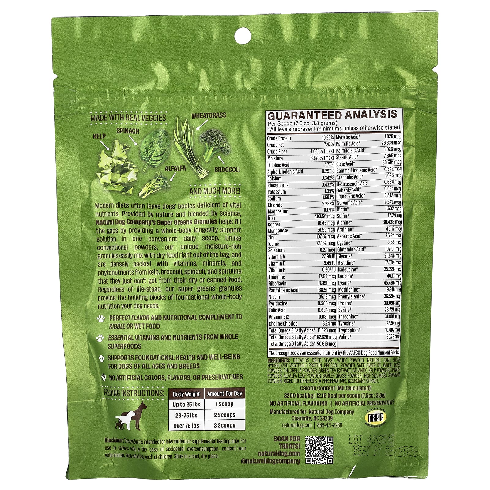 Natural Dog Company, Whole Food Super Greens, For Dogs, 8 oz (228 g) - Image 2