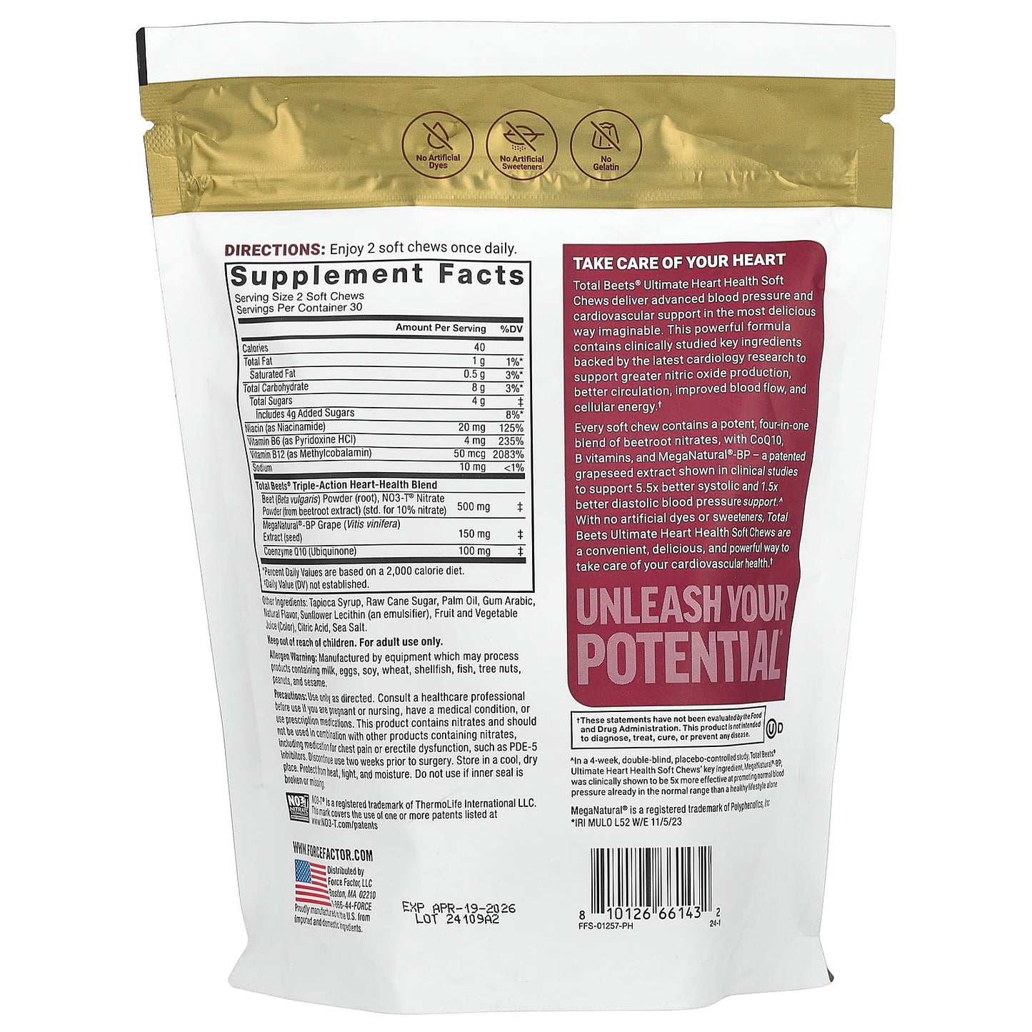Total Beets Ultimate Heart Health Soft Chews - Image 2