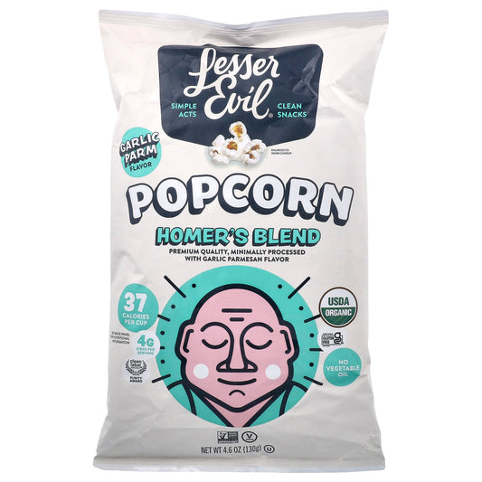 LesserEvil, Popcorn, Homer's Blend, Garlic Parm, 4.6 oz (130 g) - Image 1
