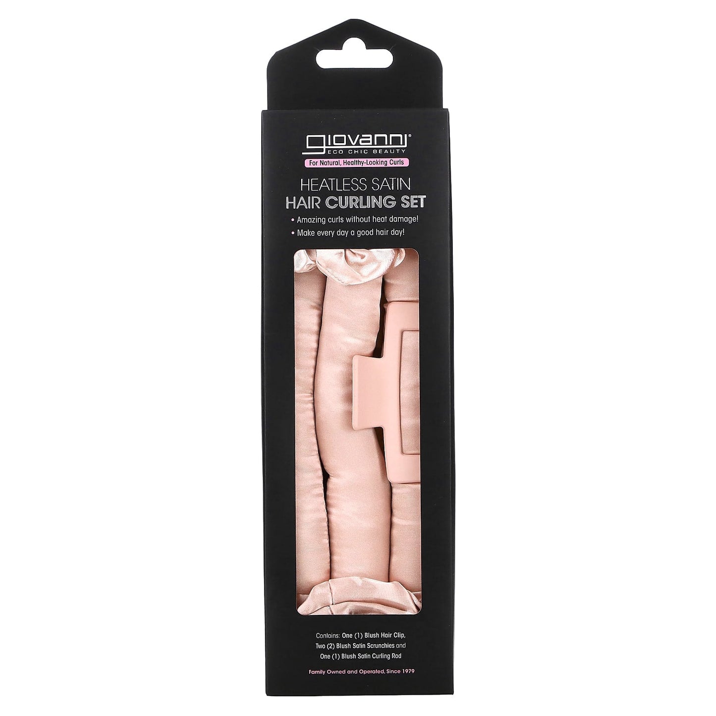 Giovanni Heatless Satin Curls, 4-Piece Set, Blush - Image 1
