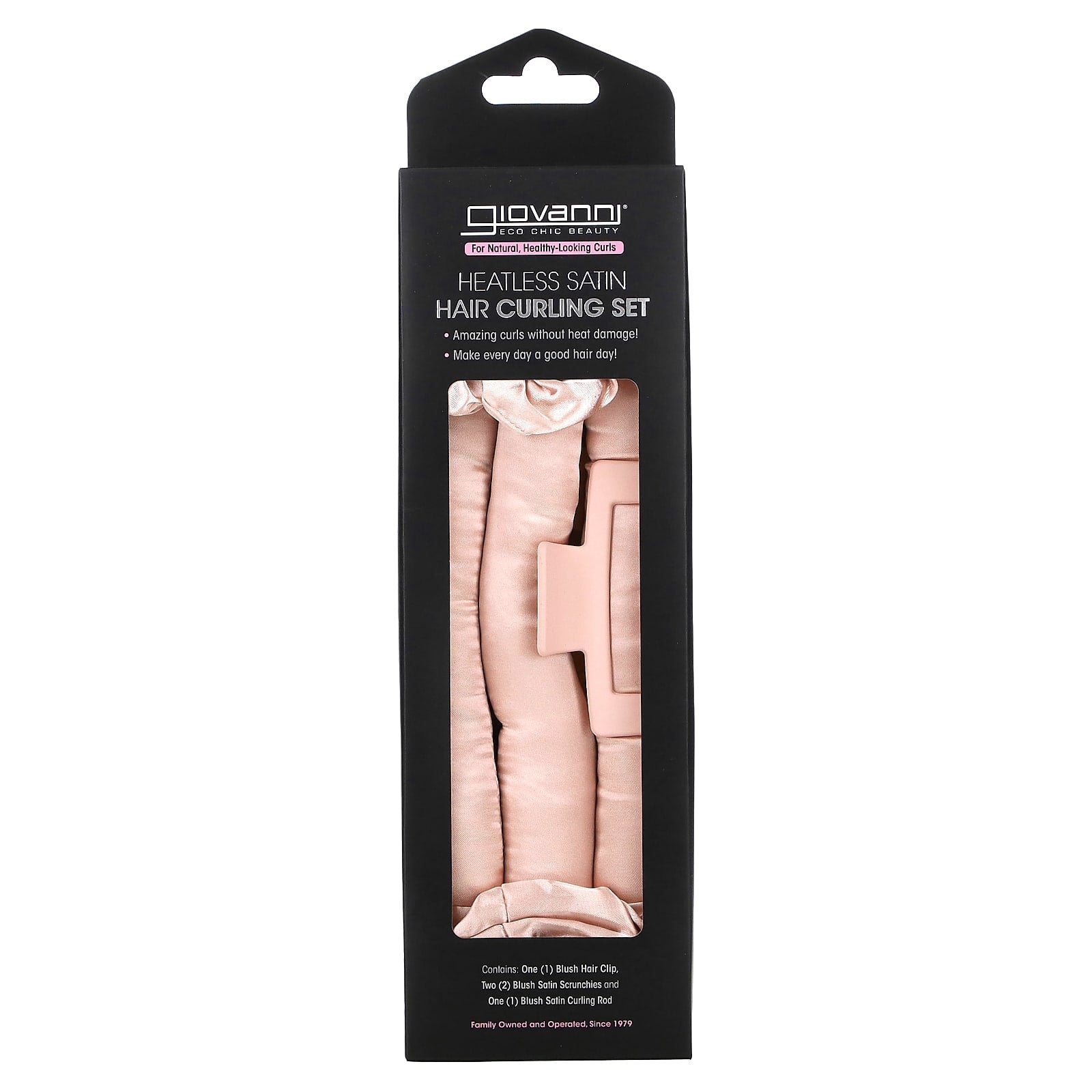 Giovanni Heatless Satin Curls, 4-Piece Set, Blush - Image 1
