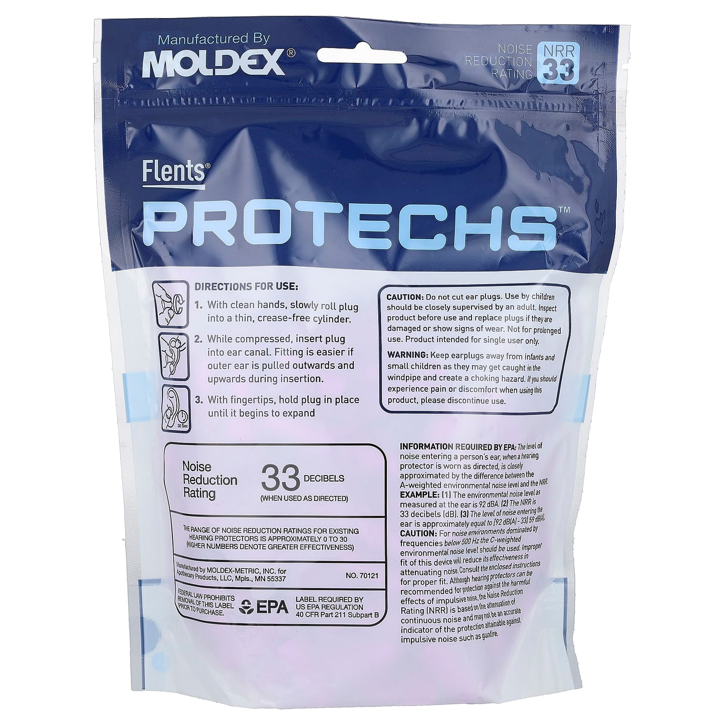 Flents Foam Ear Plugs for Noise Reduction, 70 Pair - Image 2