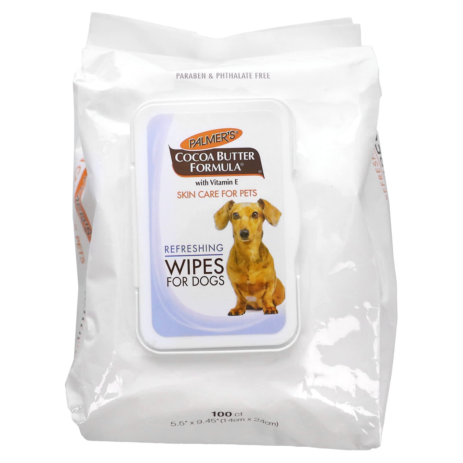 Palmer's for Pets, Coconut Butter Formula with Vitamin E, Refreshing Wipes For Dogs, 100 Wipes - Image 1