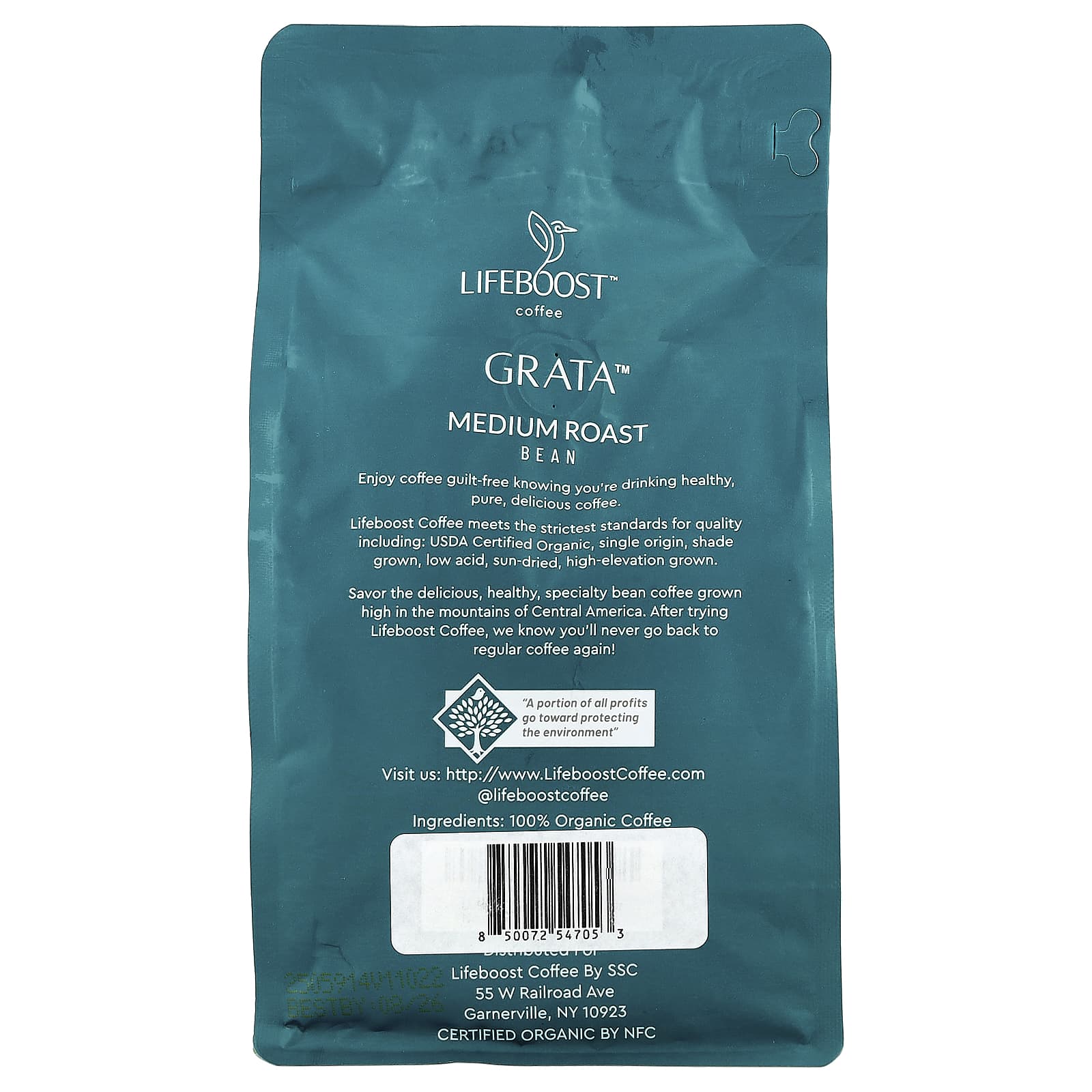 Lifeboost, Coffee, Grata™, Bean, Medium Roast, 12 oz (340 g) - Image 2