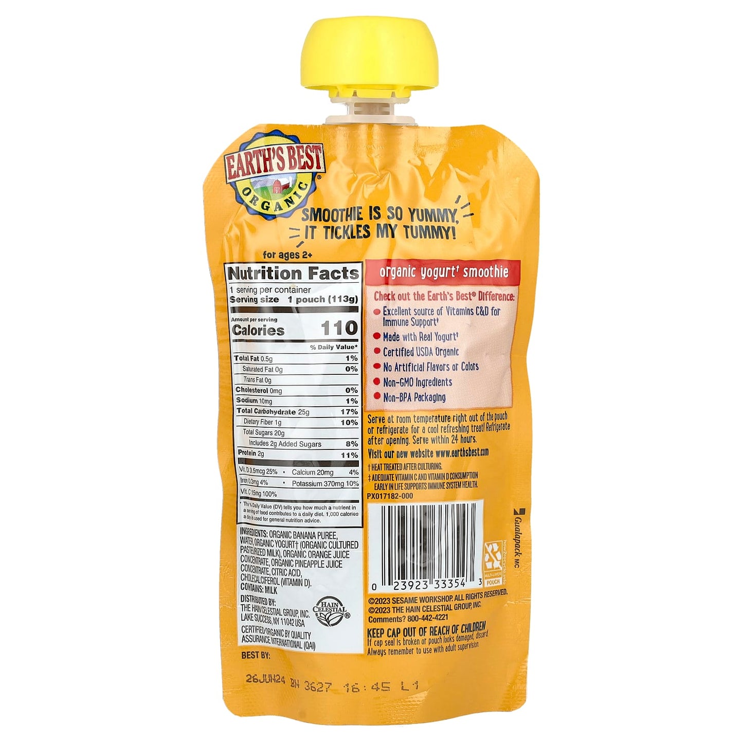 Organic Yogurt Smoothie for Kids - Earth's Best Immune Support - Image 2