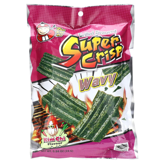 Tao Kae Noi, Grilled Seaweed Super Crisp, Wavy, Kimchi, 0.84 oz (24 g) - Image 1