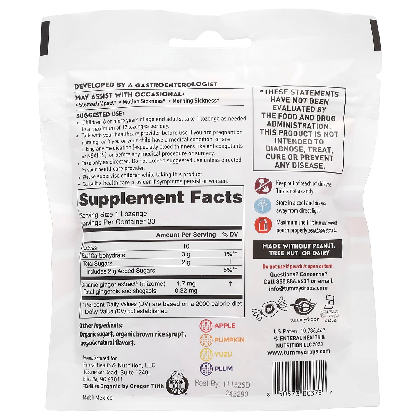 Tummydrops, Organic Groovy Ginger Holiday Variety Pack, 33 Lozenges - Image 2