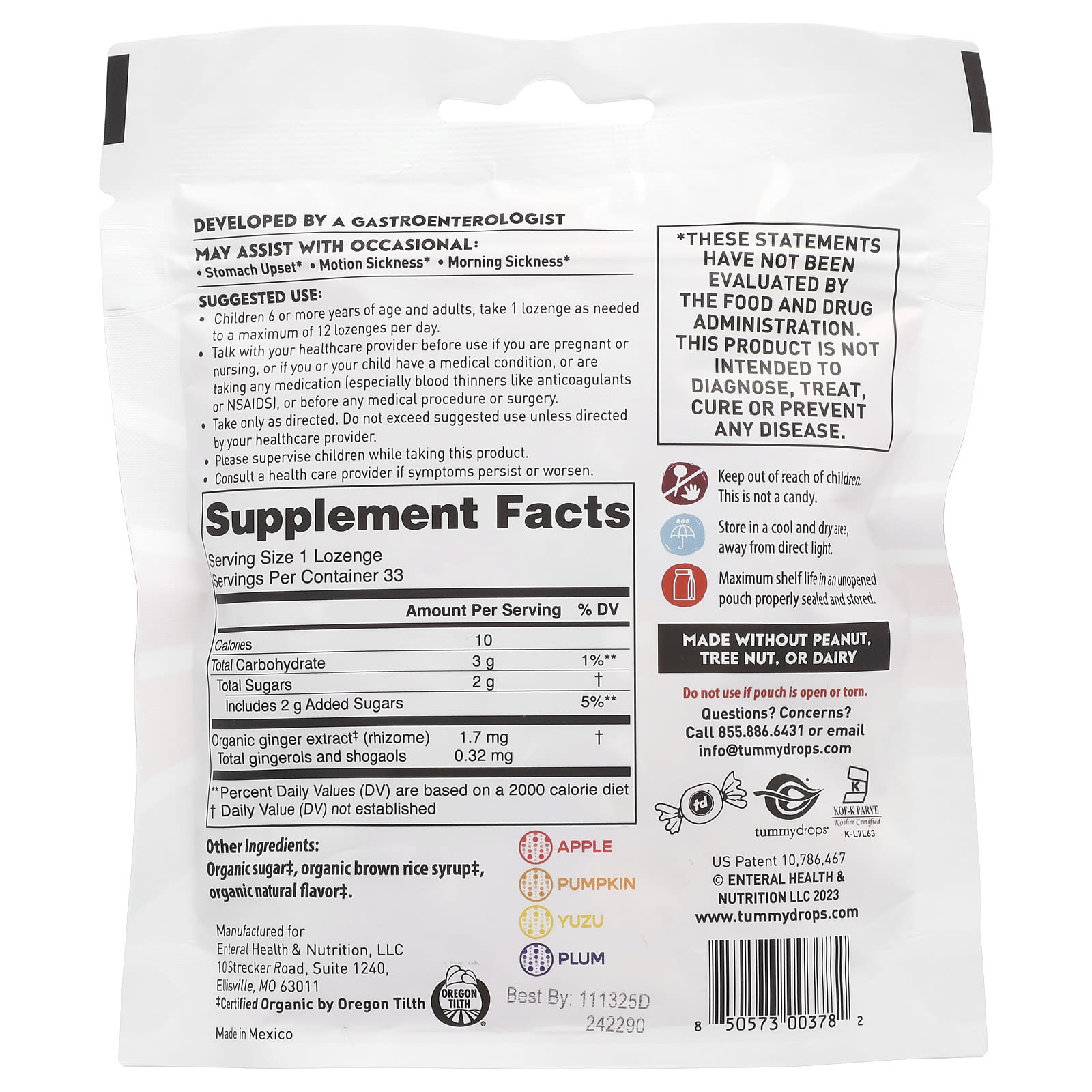 Tummydrops, Organic Groovy Ginger Holiday Variety Pack, 33 Lozenges - Image 2