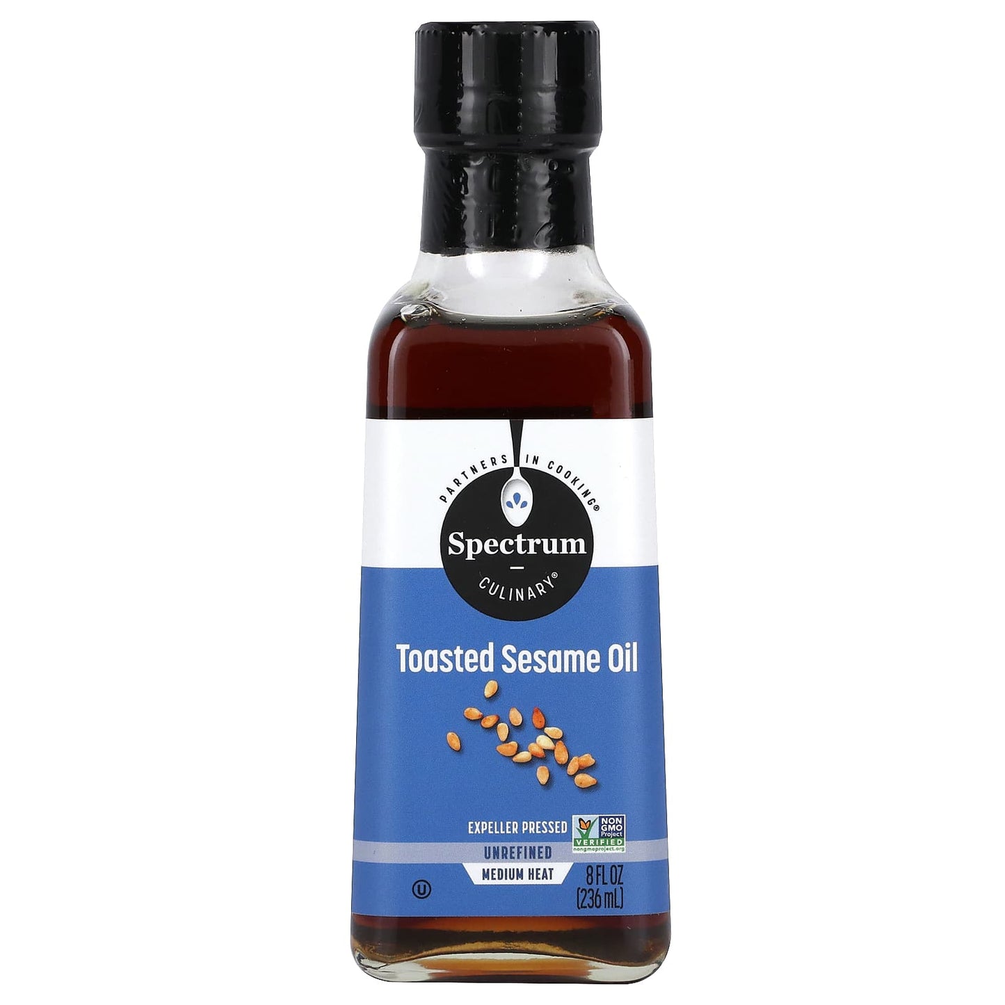 Spectrum Culinary, Toasted Sesame Oil, 8 fl oz (236 ml) - Image 1