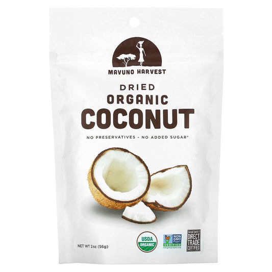 Mavuno Harvest, Organic Dried Coconut, 2 oz (56 g) - Image 1