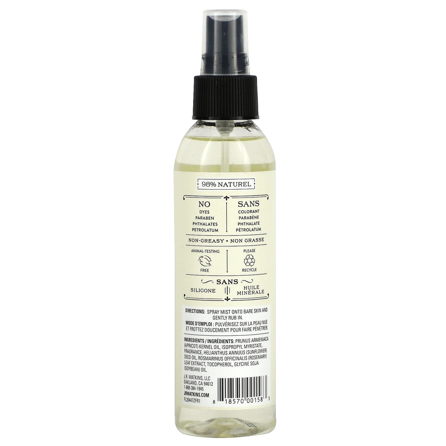 Natural Body Oil Mist by J R Watkins - 98% Natural Coconut & Honey - Image 2