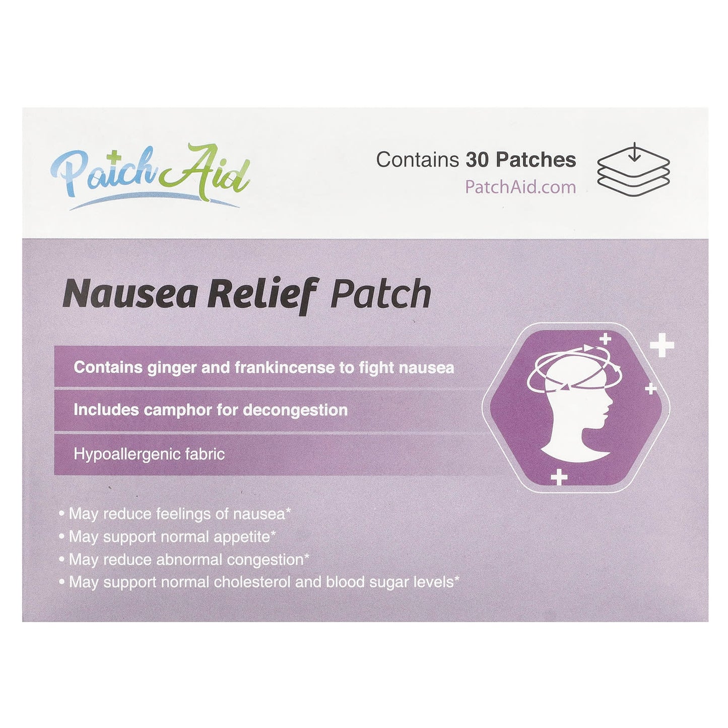 PatchAid, Nausea Relief Patch, 30 Patches - Image 1
