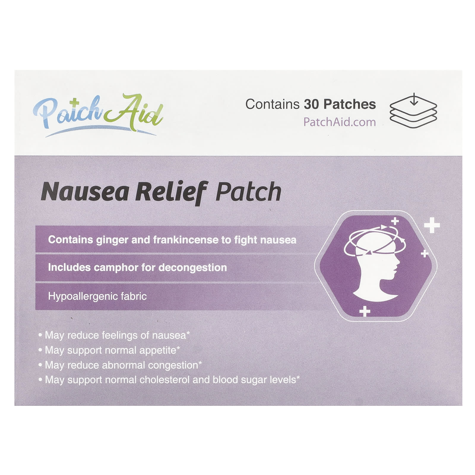 PatchAid, Nausea Relief Patch, 30 Patches - Image 1