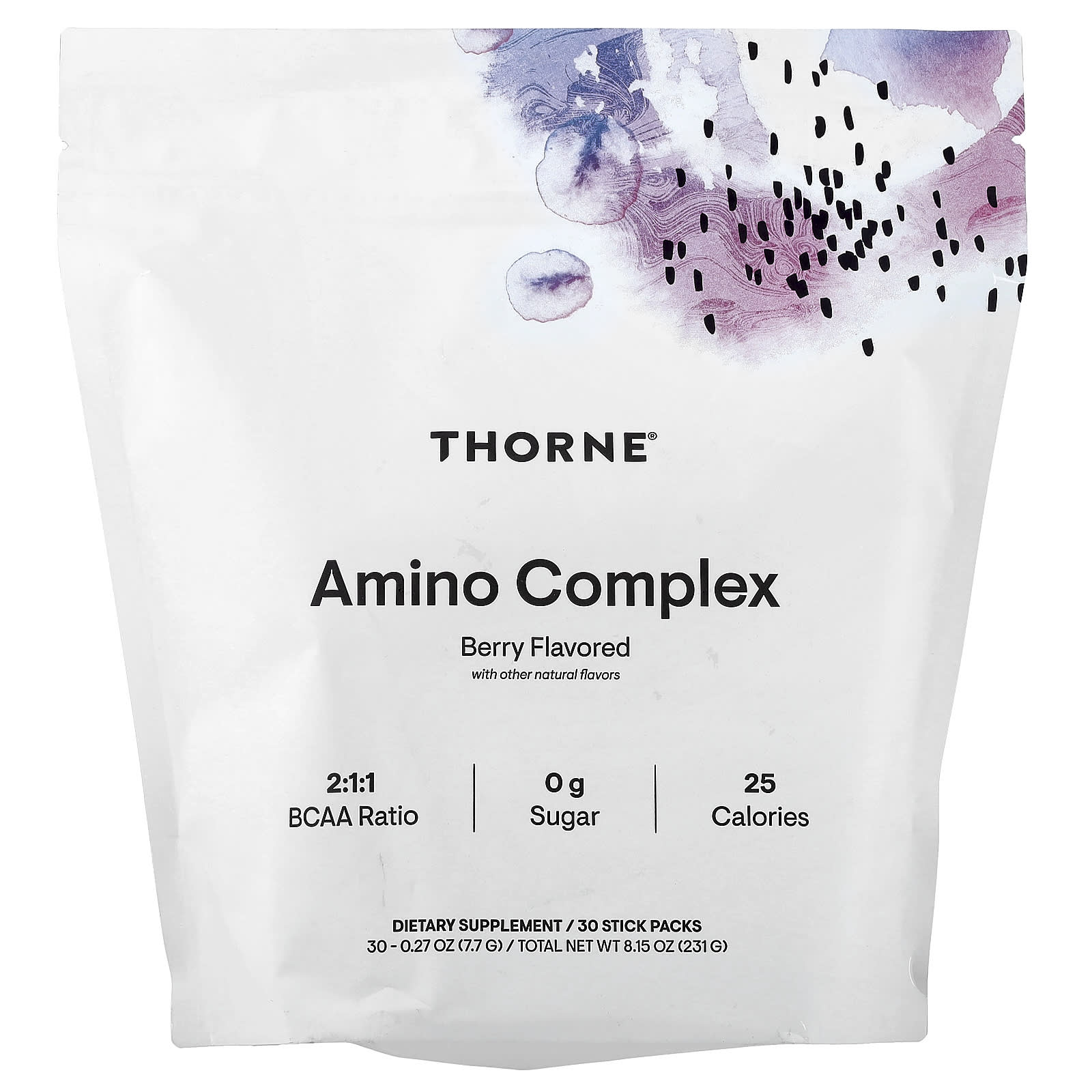 Thorne, Amino Complex, Berry, 30 Stick Packs, 0.27 oz (7.7 g) Each - Image 1