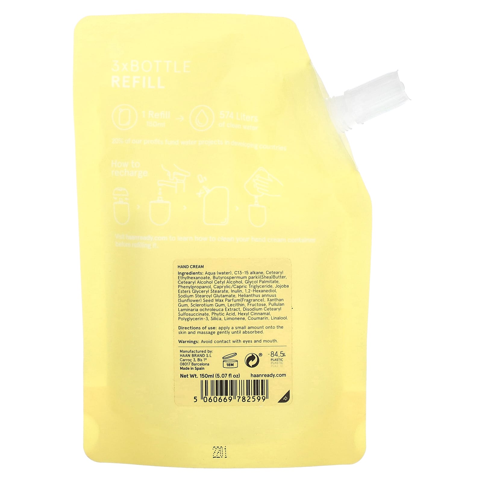 Refillable Hand Cream with 96% Natural Origin by Haan - Coco Cooler - Image 2
