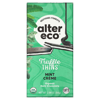 Alter Eco Organic Dark Chocolate Truffle Bar, Mint Creme, 2.96 oz
