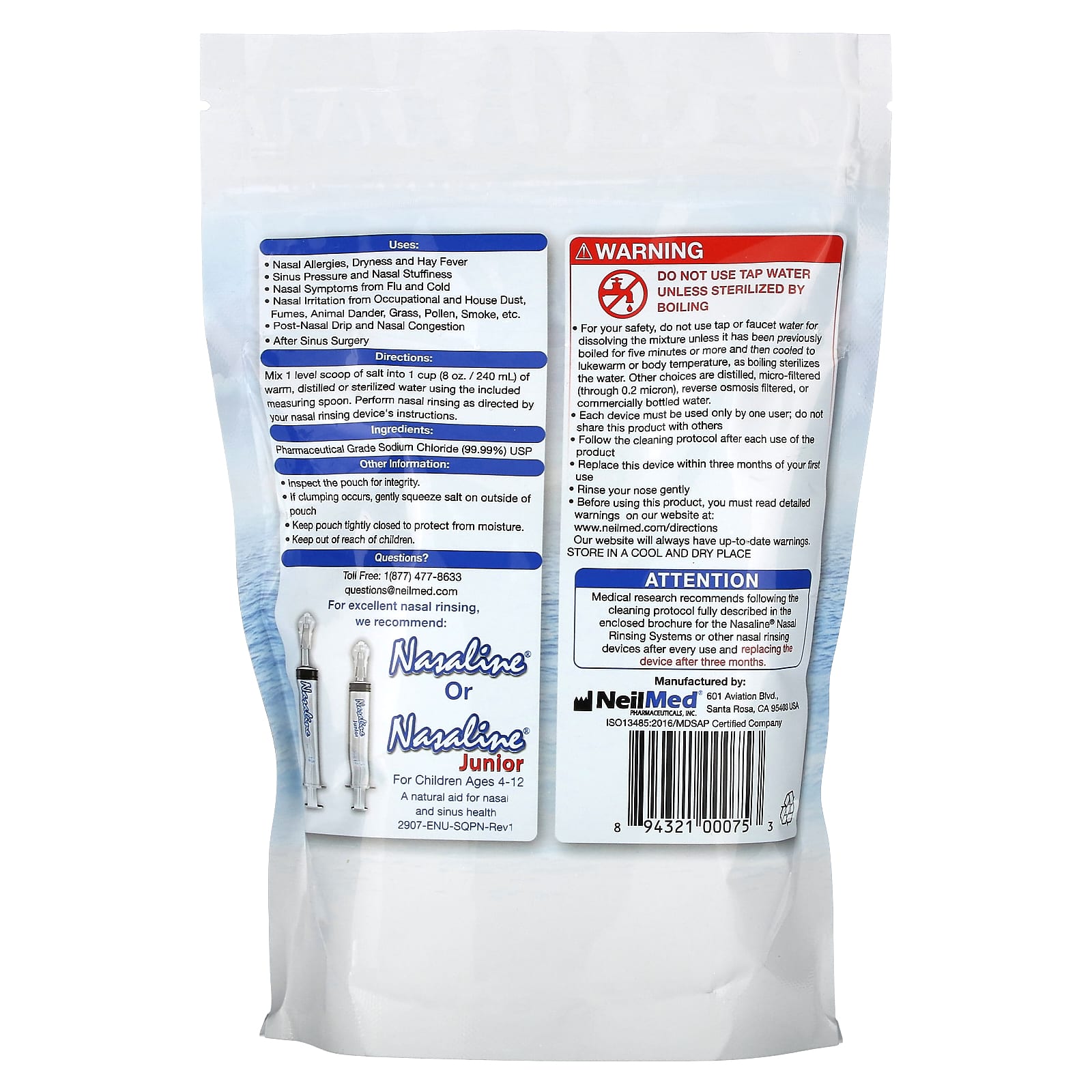 Squip, Nasaline, Saline Solution Salt, 1.5 lbs (680.3 g) - Image 2