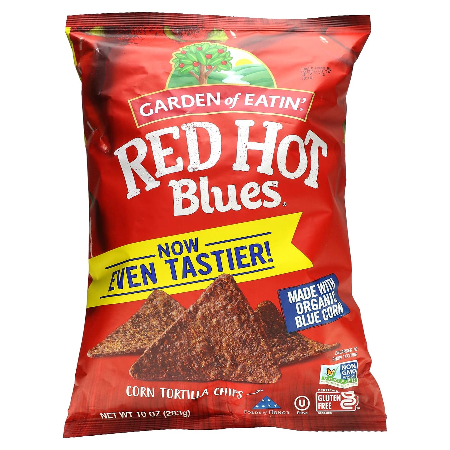 Garden of Eatin' Red Hot Blues Organic Corn Tortilla Chips, 10 oz - Image 1
