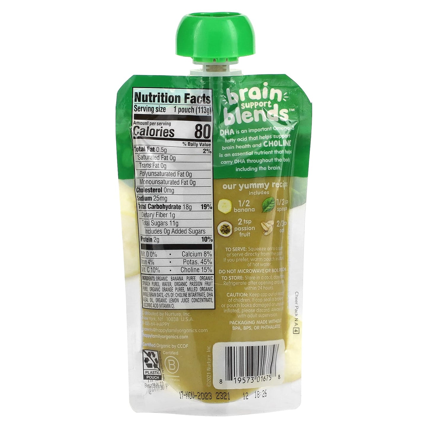 Organic Brain Support Blends for Happy Babies - 6+ Months - Image 2