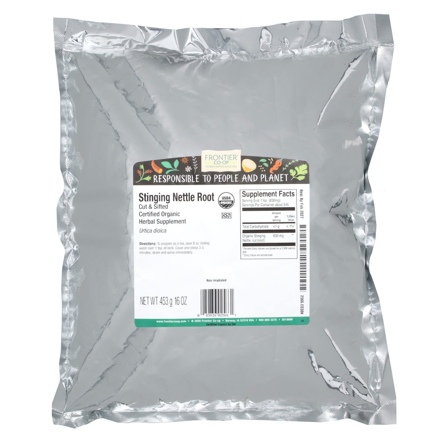 Organic Stinging Nettle Root Supplement by Frontier Co-op - 16 oz - Image 2