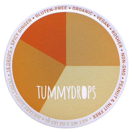 Tummydrops, Spicy Ginger, 18 Drops - Image 1