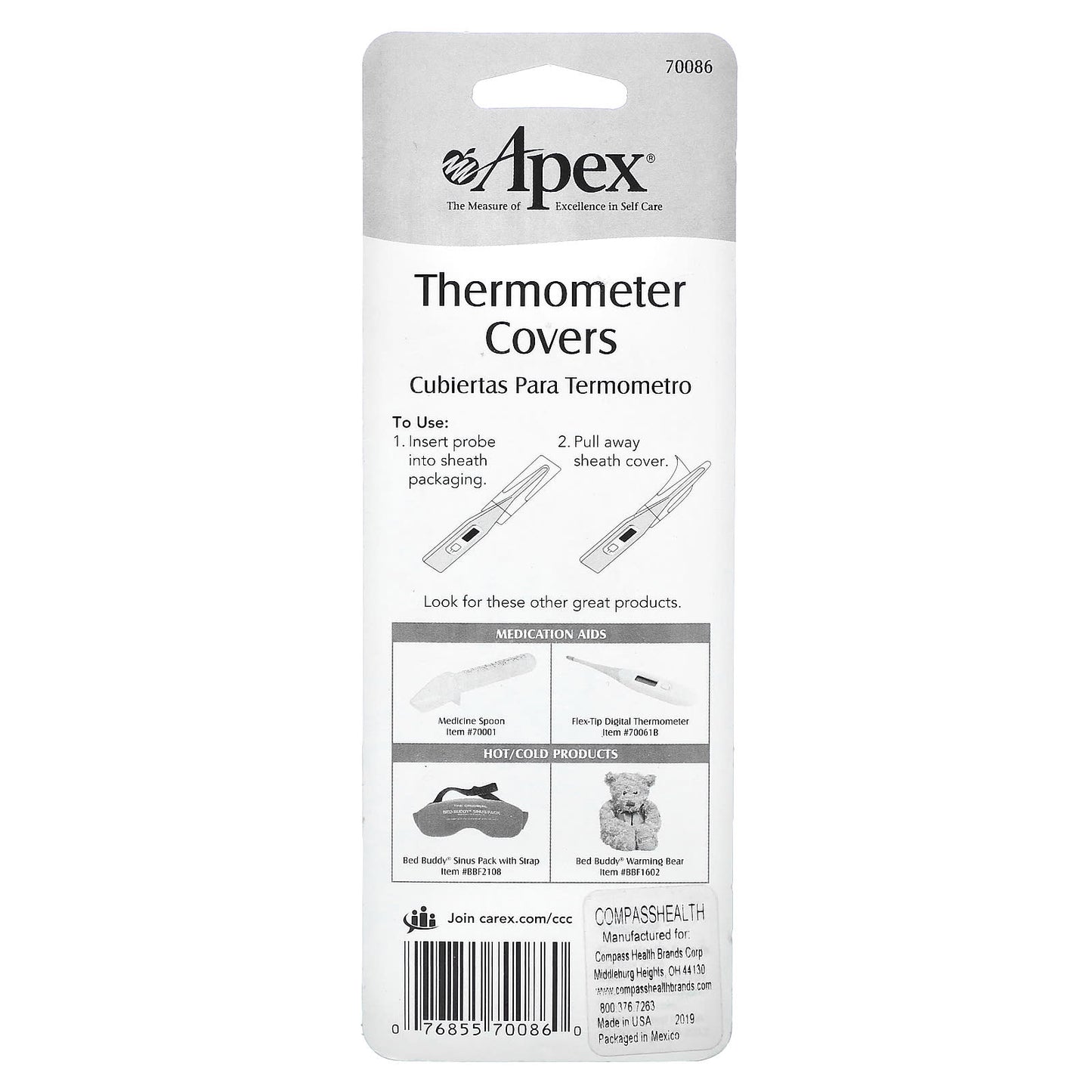 Apex Digital Thermometer Covers - 55 Pack Sanitary Single-Use - Image 2