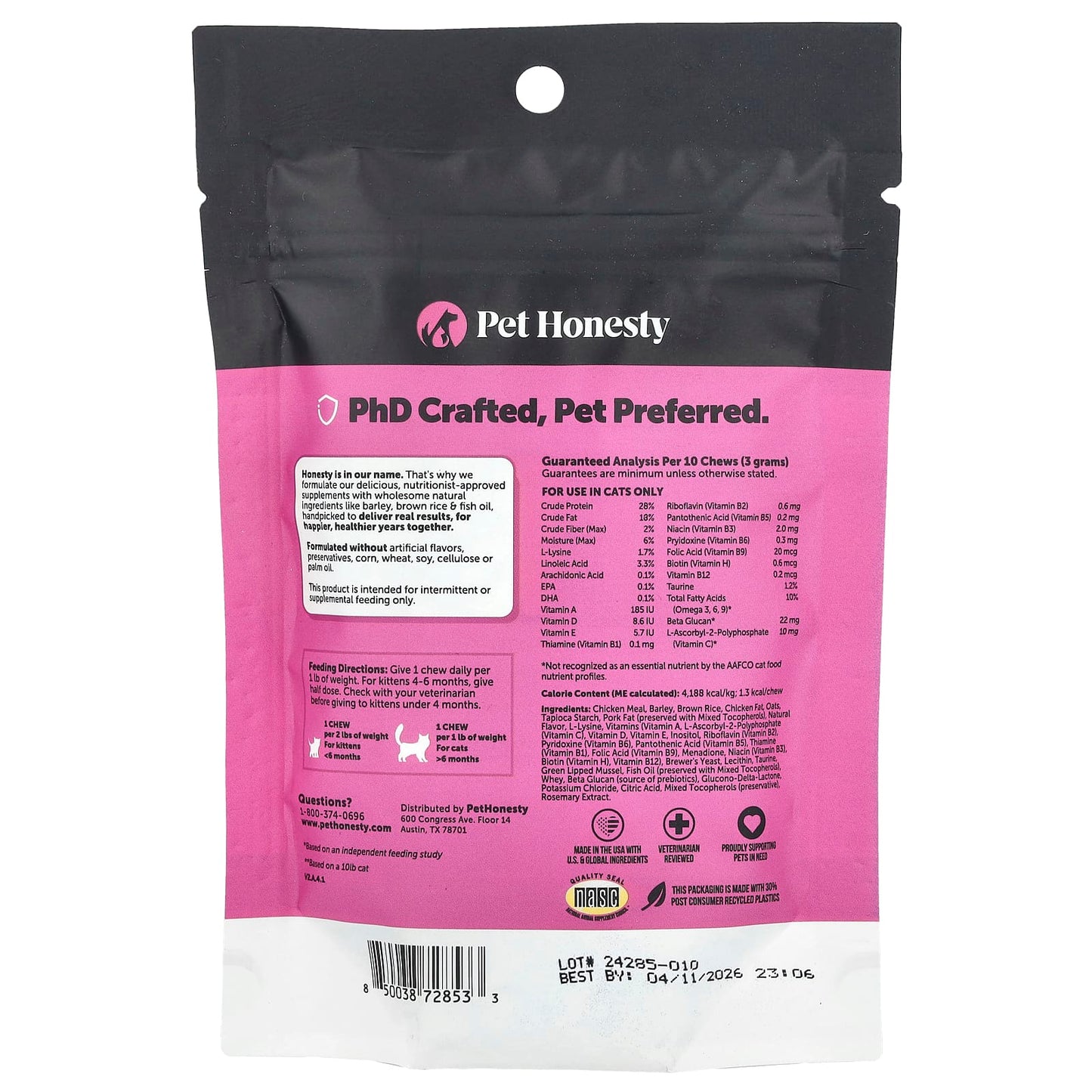 Pet Honesty, Multivitamin, For Cats, Chicken, 3.7 oz (100 g) - Image 2