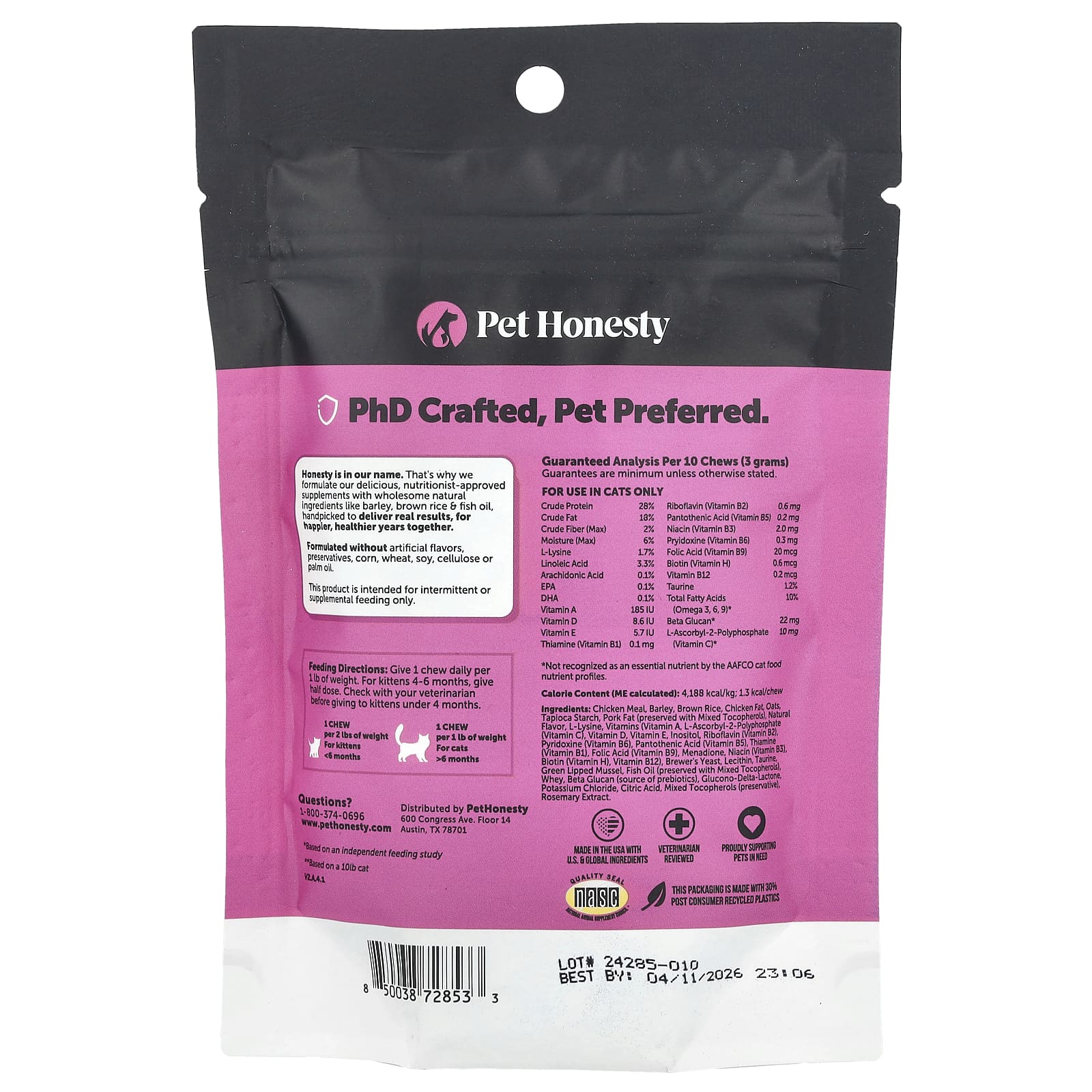 Pet Honesty, Multivitamin, For Cats, Chicken, 3.7 oz (100 g) - Image 2