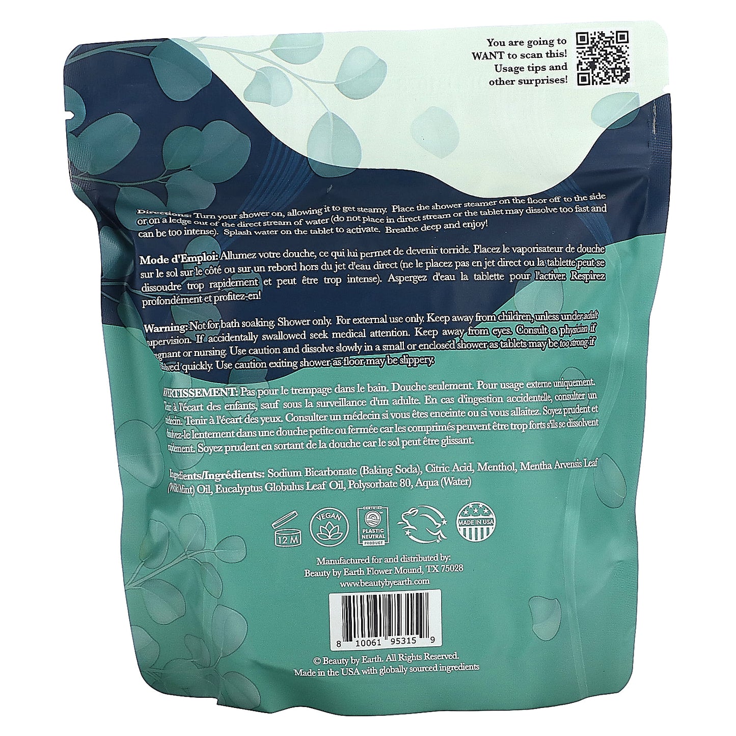 Eucalyptus Mint Shower Steamer for Sinus Relief & Relaxation - 14 Tablets - Image 2