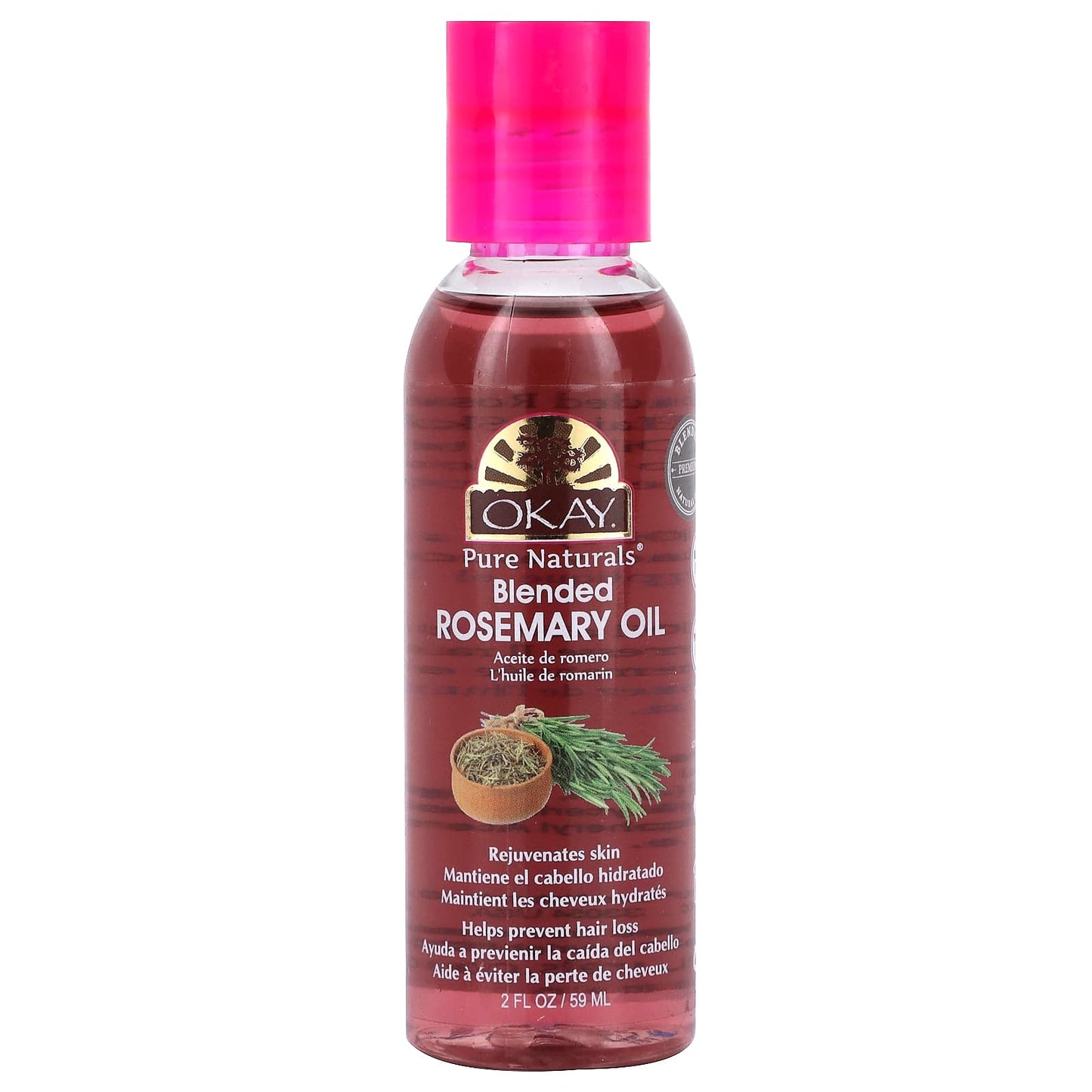 Okay Pure Naturals, Blended Rosemary Oil, 2 fl oz (59 ml) - Image 1