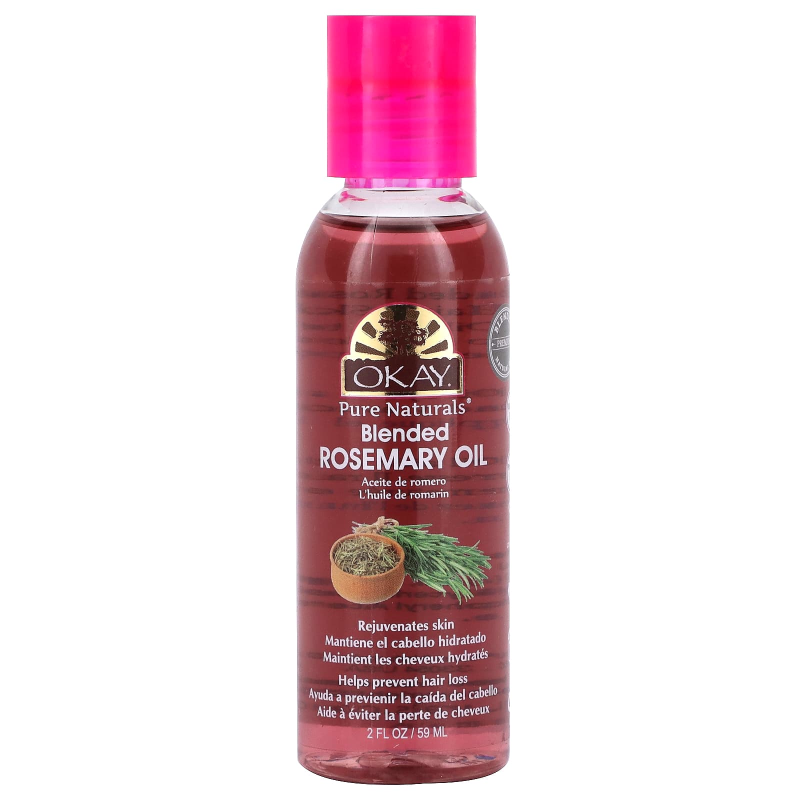 Okay Pure Naturals, Blended Rosemary Oil, 2 fl oz (59 ml) - Image 1