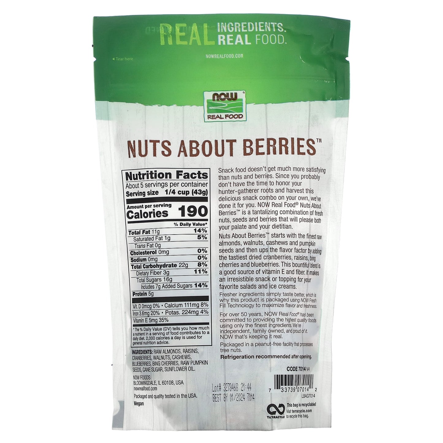 NOW Foods, Real Food, Nuts About Berries, 8 oz (227 g) - Image 2