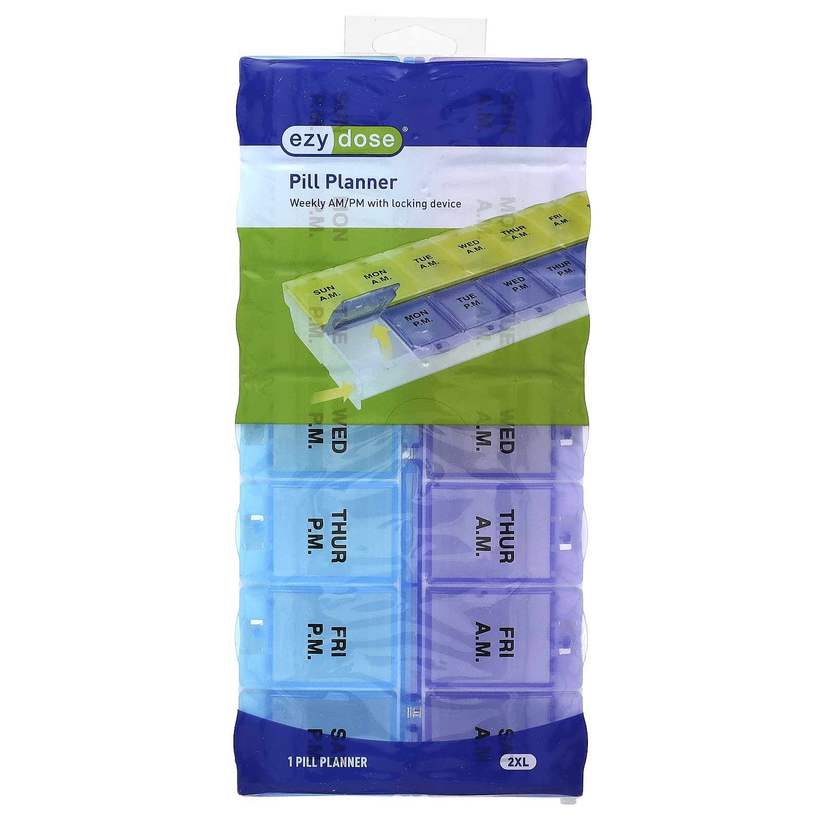 Weekly Pill Planner with Locking Device - Easy Medication Management - Image 1