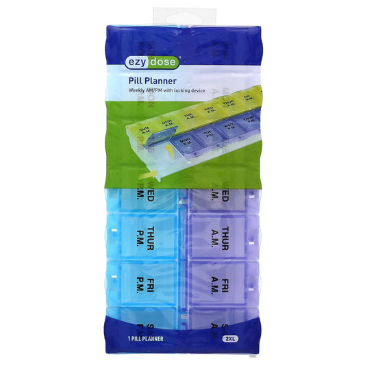 Weekly Pill Planner with Locking Device - Easy Medication Management - Image 1