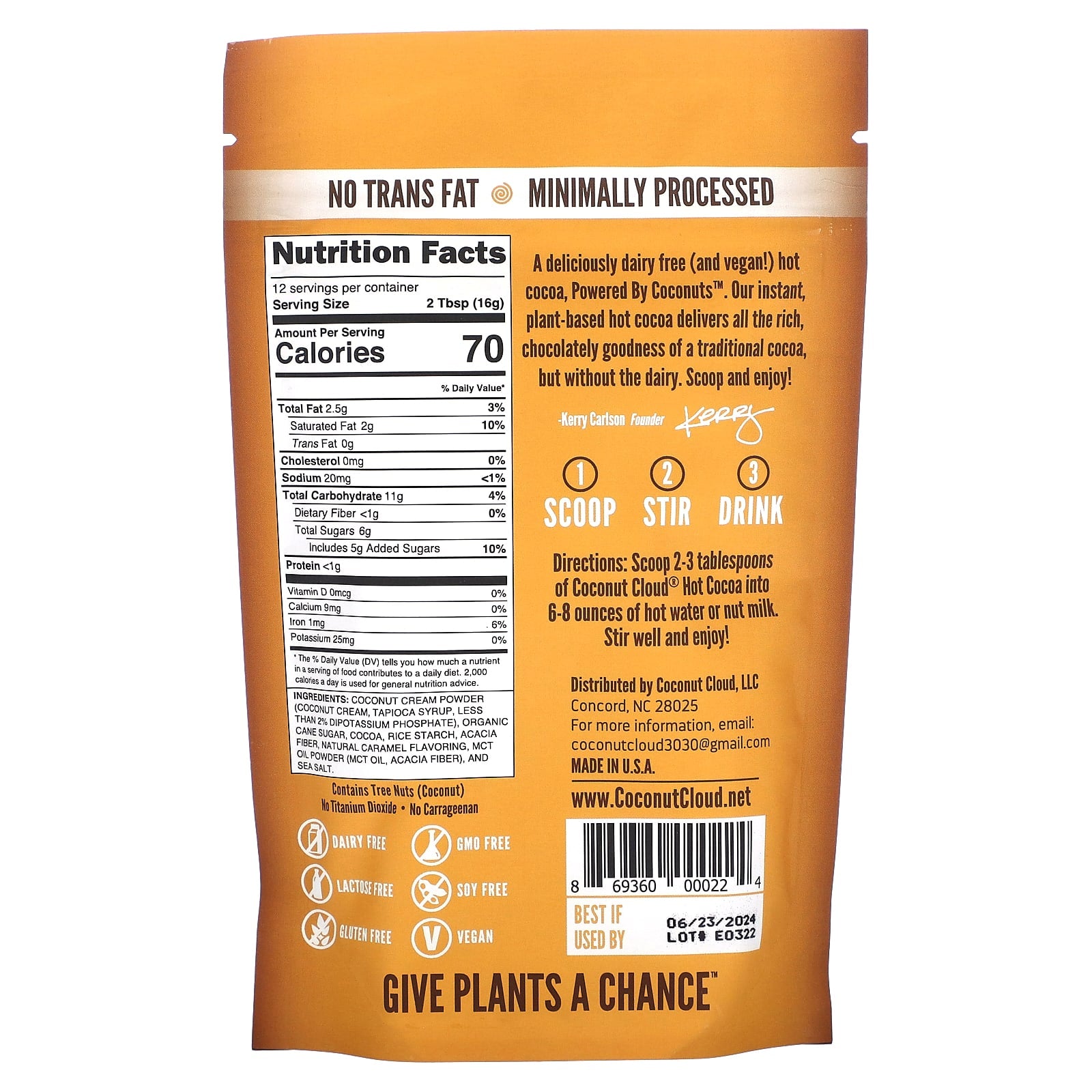 Vegan Hot Cocoa, Salted Caramel, Gluten-Free, Non-GMO - Image 2