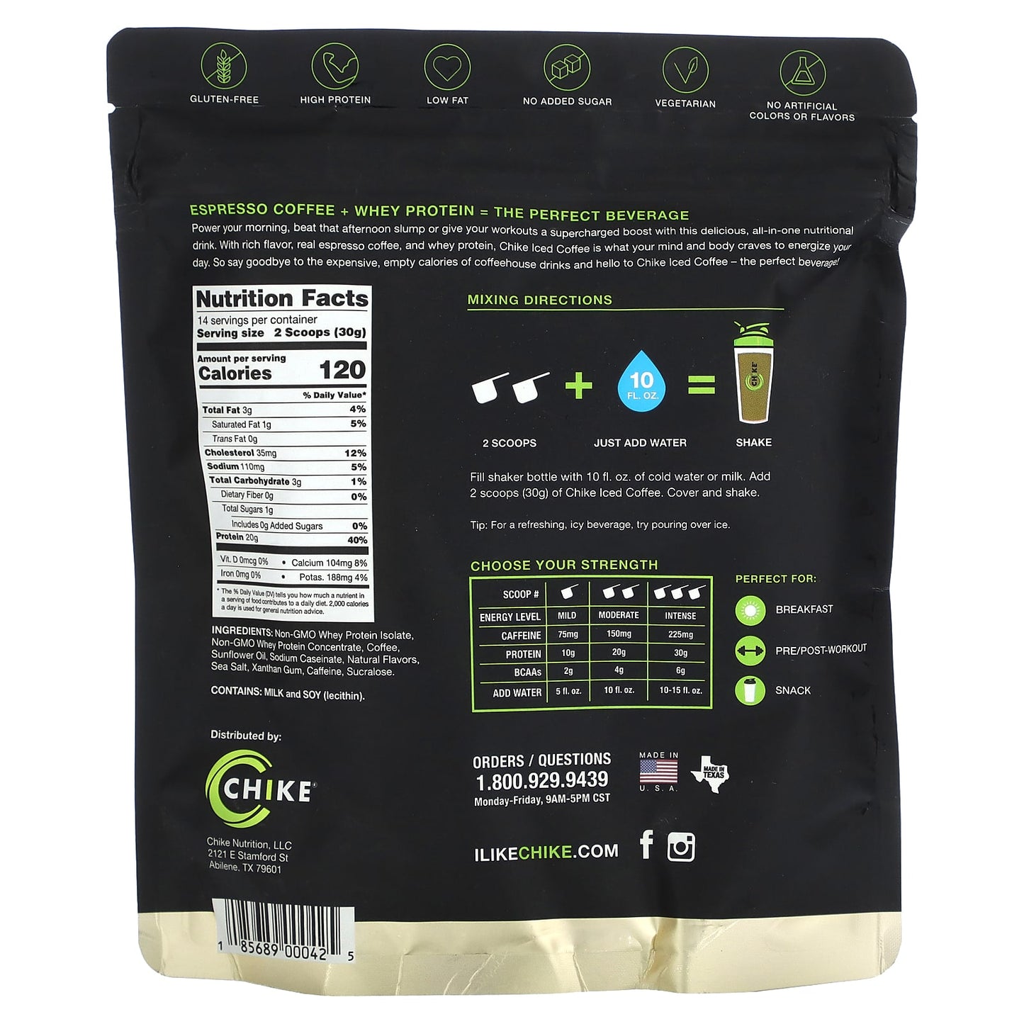 Vanilla High Protein Iced Coffee by Chike Nutrition - 14.6 oz - Image 2