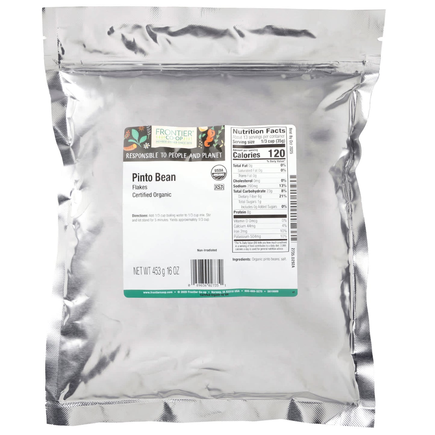 Organic Pinto Bean Flakes by Frontier Co-op - Easy to Use &amp; Delicious - Image 2